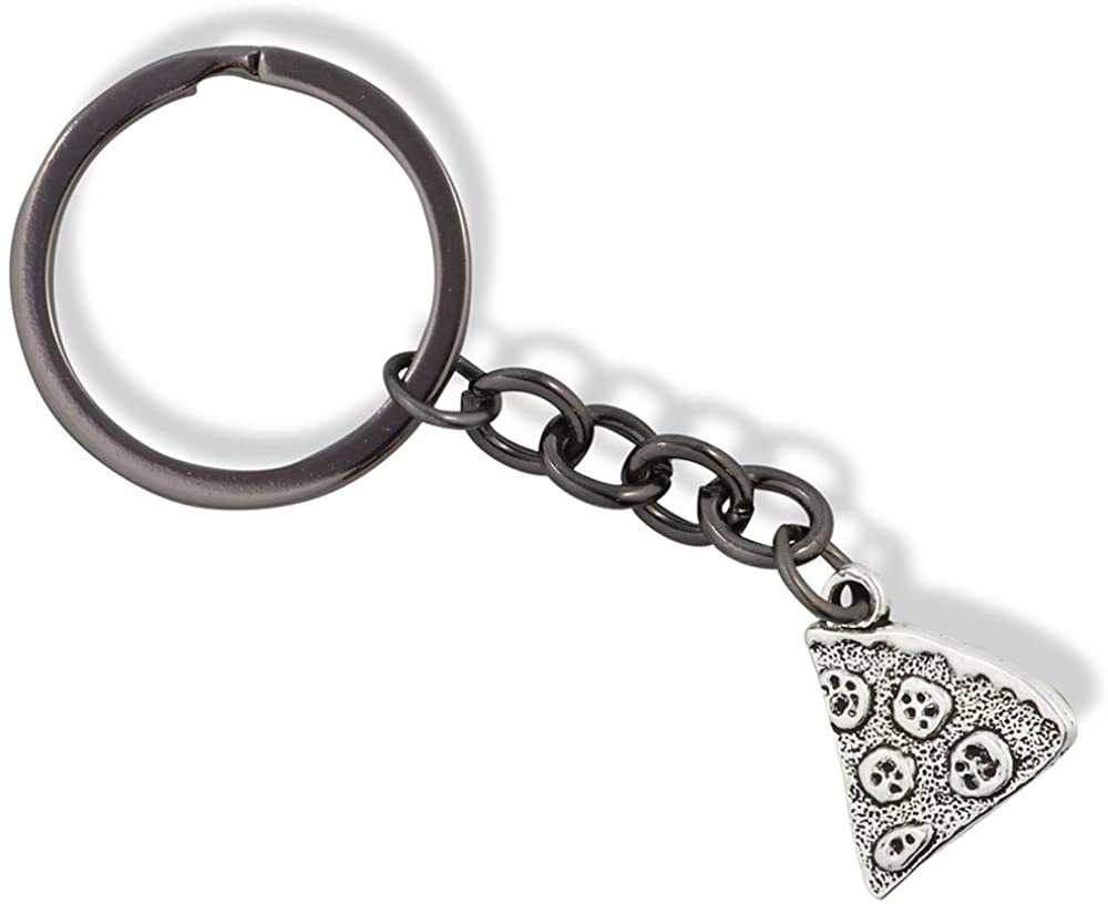 Emerald Park Jewelry Pizza Charm Keychain