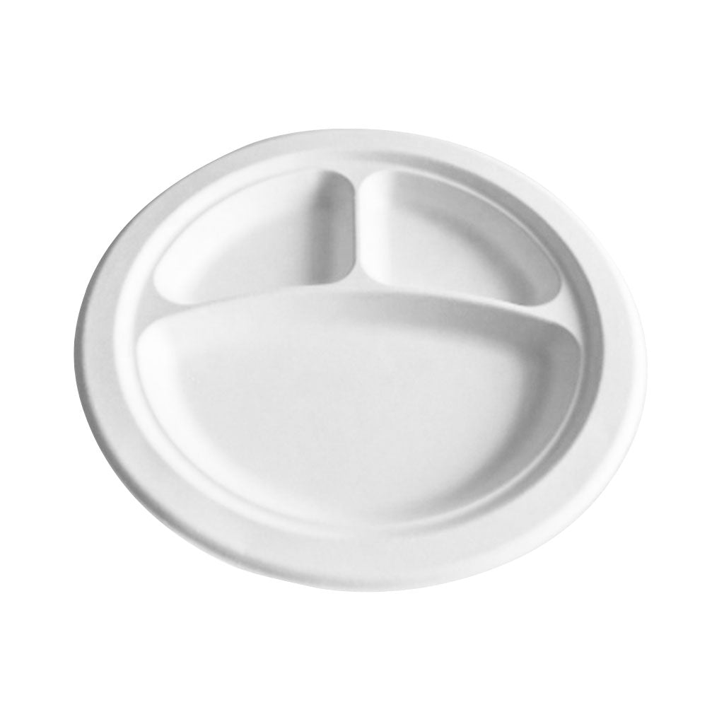Compostable Plates with Compartments - Sold By The Case